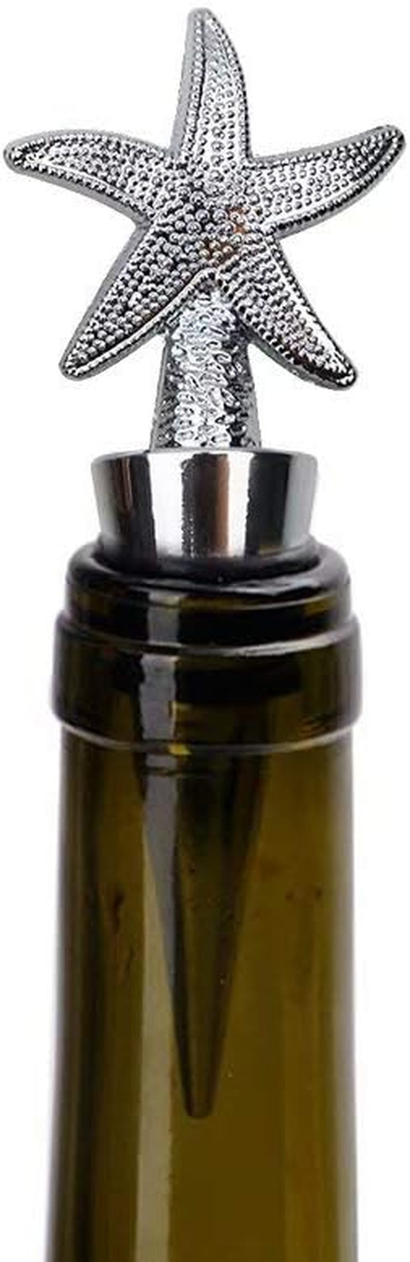 Decorative Starfish Wine and Bottle Stoppers Reusable and Lovely Plug (Starfish Set)